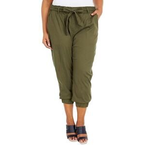 NWT Levis Belted Jet Set Joggers Pants Womens Plus Size 24W Green 0120-099-501
